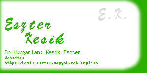 eszter kesik business card